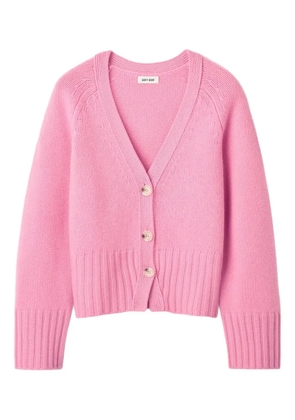 Soft Goat long-sleeve V-neck cardigan - Pink