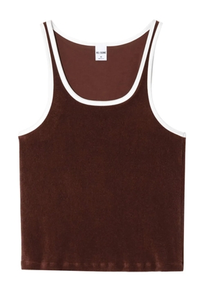 RE/DONE scoop neck terry tank - Brown
