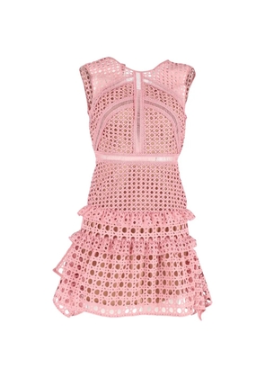 Self-Portrait cutout mini dress - Pink