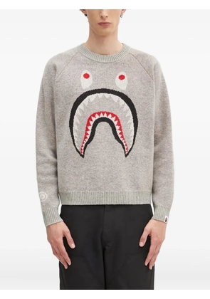 A BATHING APE® Shark raglan sweater - Grey