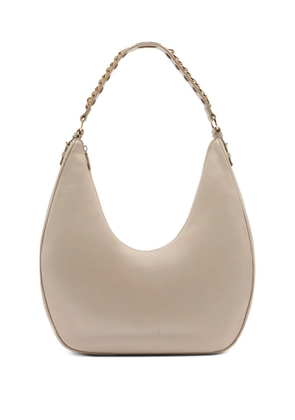 LIU JO large chain-embellished shoulder bag - Neutrals
