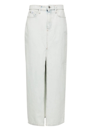 Calvin Klein Jeans mid-rise denim midi skirt - 1AA DENIM LIGHT