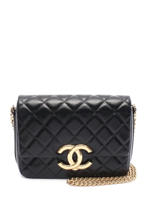 CHANEL Pre-Owned 2021-2025 Mini CC Quilted Lambskin Flap Bag crossbody bag - Black