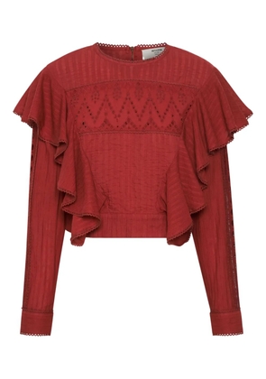 One Teaspoon Victoria ruffled blouse - Red