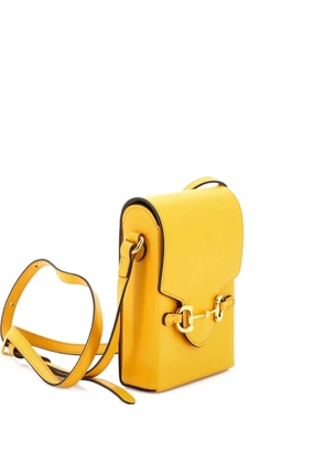 Gucci Pre-Owned Horsebit 1955 Leather Mini crossbody bag - Yellow
