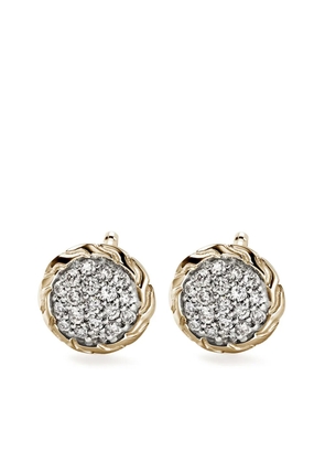 John Hardy 14kt yellow gold JH Essential diamond stud earrings