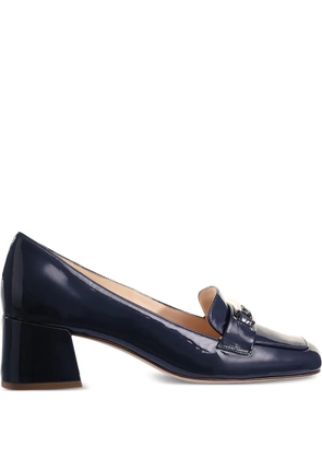 Hogl Helen patent-leather block-heel loafers - Blue
