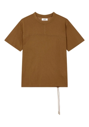 TOMBOY drawstring-hem short-sleeve T-shirt - Brown
