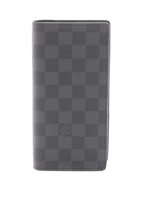 Louis Vuitton Pre-Owned 2010 Damier Graphite Brazza Wallet long wallets - Black