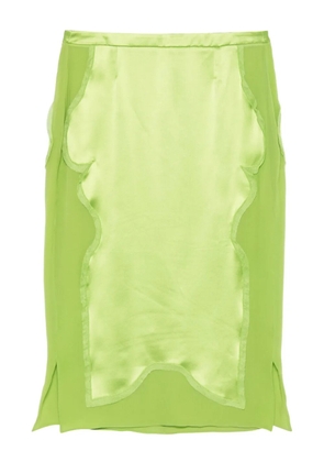 Saint Laurent Pre-Owned 2004 Pagoda silk skirt - Green