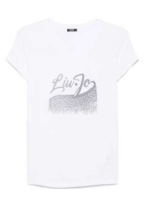 LIU JO rhinestone T-shirt - White
