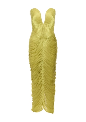 Ana Radu draped strapless maxi dress - Yellow
