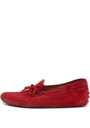 Tod's suede driving loafers - Red
