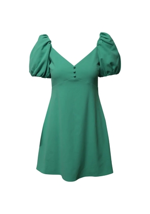 alice + olivia puff-sleeve flared dress - Green