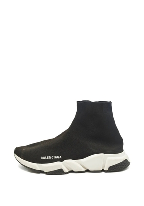 Balenciaga Pre-Owned knit high-top slip-on sneakers - Black