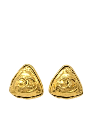 CHANEL Pre-Owned 1990-2009 CC clip-on earrings - Gold
