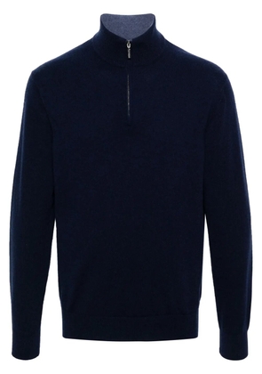 Cruciani half-zip cashmere jumper - Blue