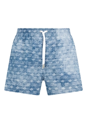 DSQUARED2 logo-monogram swim shorts - Blue