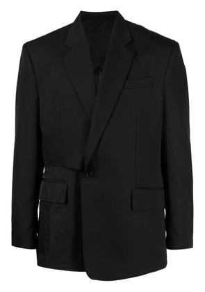 SONGZIO asymmetric notched blazer - Black