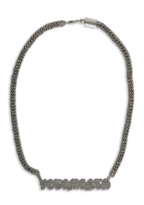 VETEMENTS gothic-logo necklace - Silver
