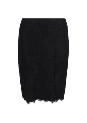Diane Von Furstenberg Vintage scalloped mini pencil skirt - Black