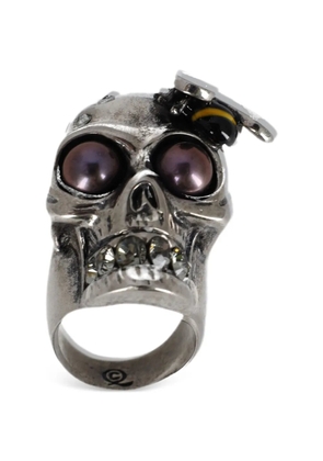 Alexander McQueen Pre-Owned Bee skull-embellished ring - Silver