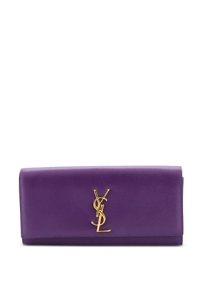 Saint Laurent Pre-Owned Classic Monogram Leather Long clutch bag - Purple