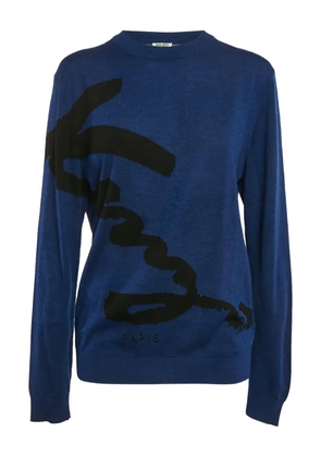 Kenzo Pre-Owned Intarsia knit sweater - Blue