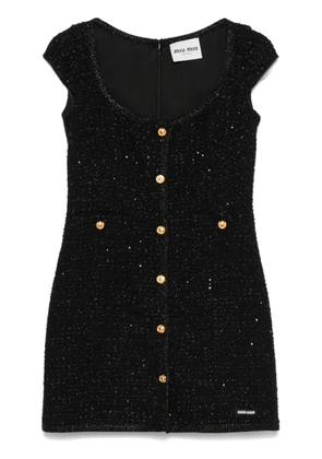 Miu Miu lamé bouclé mini dress - Black