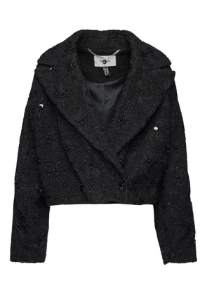 NISSA bead-embellished bouclé jacket - Black