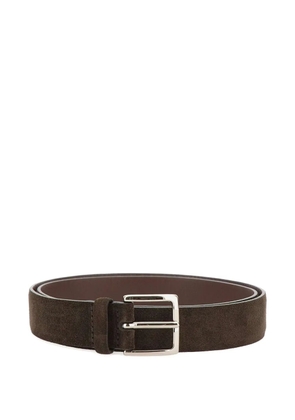 Orciani Amalfi suede logo-buckle belt - Brown