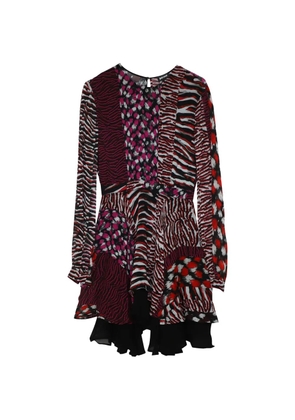 Just Cavalli Vintage animal-print long-sleeve dress - Red