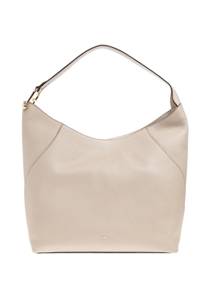 Furla Lara grained-leather shoulder bag - Neutrals