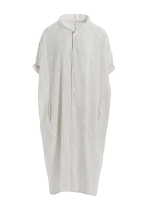 Y's striped shirt dress - White