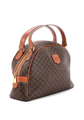 Celine Pre-Owned Vintagem Dome Handle Bag Macadam Coated Canvas satchel - Brown