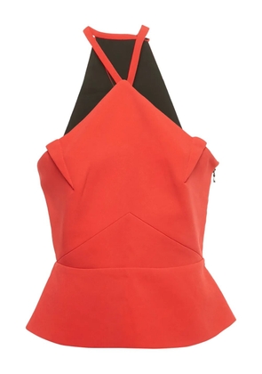 Roland Mouret sleeveless peplum top - Red