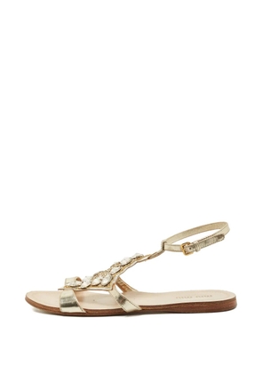 Miu Miu Pre-Owned foil crystal sandals - Gold