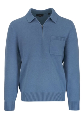 Vince chest-pocket half-zip sweater - Blue