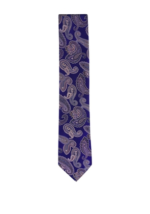 Eton paisley-pattern tie - Purple