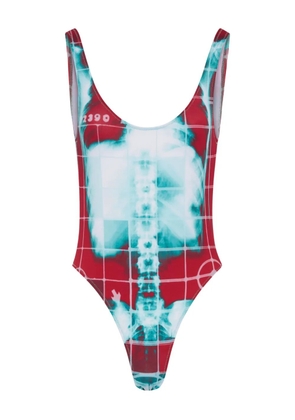 Jean Paul Gaultier squeletor-print swimsuit - Red