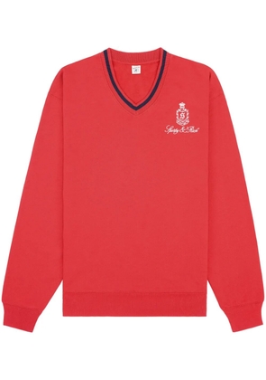 Sporty & Rich embroidered-logo cotton sweatshirt