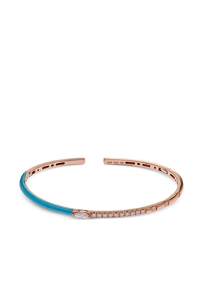 Jewels Aficionado 18K rose gold diamond bangle bracelet - Pink