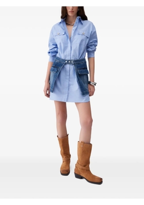 LIU JO button mini shirt dress - Blue
