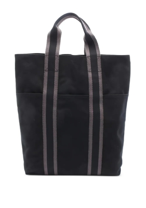 Hermès Pre-Owned 2000s Fool medium striped canvas tote bag - Black