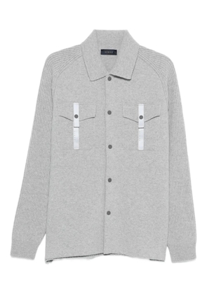 Sease ribbed-sleeve shirt jacket - Grey