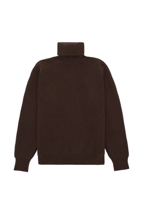Fortela high neck ribbed jumper - Brown