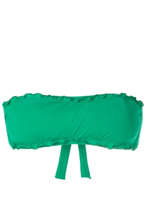 Amir Slama ruffled strapless bikini top - Green