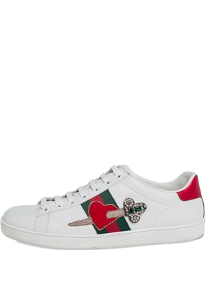 Gucci Pre-Owned Ace embroidered sneakers - White