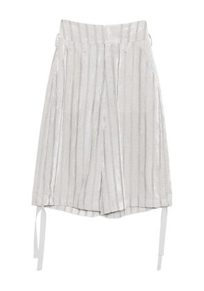 Yohji Yamamoto checked trousers - White