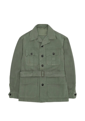 Fortela buttoned belted jacket - Green